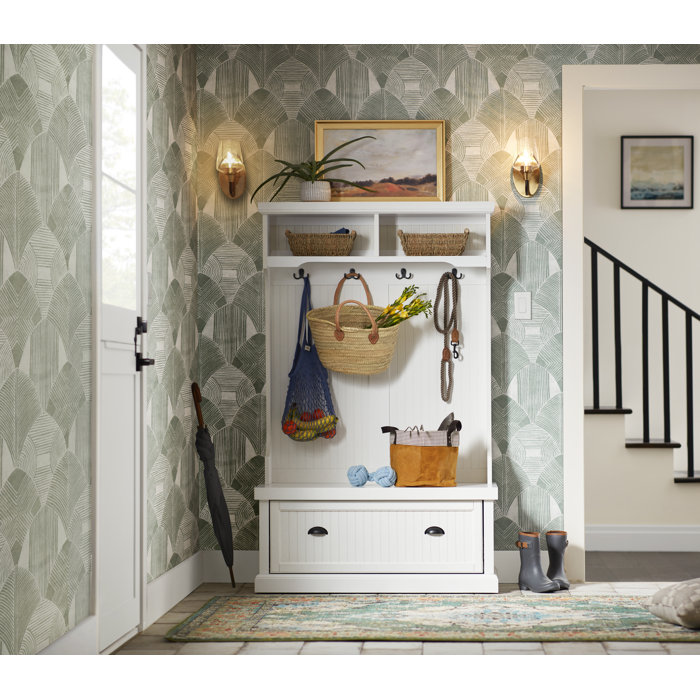 Sand & Stable Carmel Hall Tree 40'' Wide with Bench and Shoe Storage